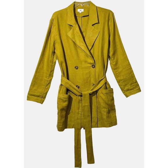 𝅺NEW LPA Mustard 100% Linen Blazer Jacket - Picture 5 of 12